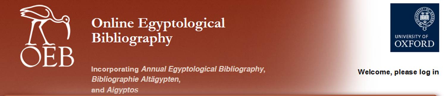 Acceso a la Egyptological Bibliography Online