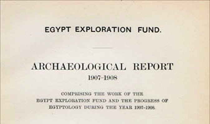 Acceso a los números aparecidos entre 1892-1910 de la Egypt Exploration Fund Archaeological report