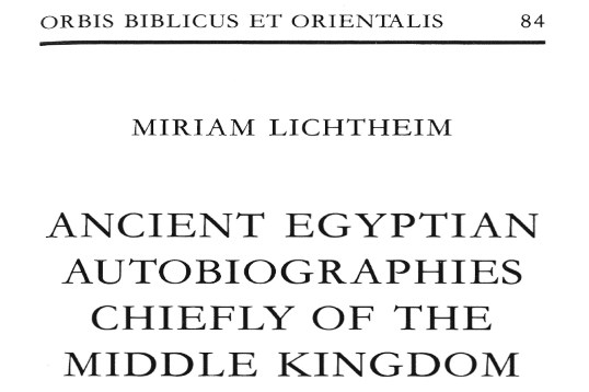 Descarga de la publicación: Ancient Egyptian Autobiographies Chiefly of the Middle Kingdom: A Study and an Anthology