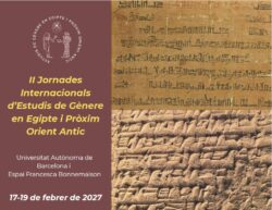 II EGEPOA (Jornadas Internacionales de Estucios de Género en Egipto y Próximo Orinte Antiguo - Abierto el plazo del envío de resúmenes