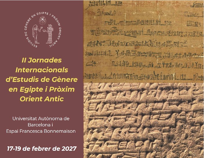II EGEPOA (Jornadas Internacionales de Estucios de Género en Egipto y Próximo Orinte Antiguo – Abierto el plazo del envío de resúmenes