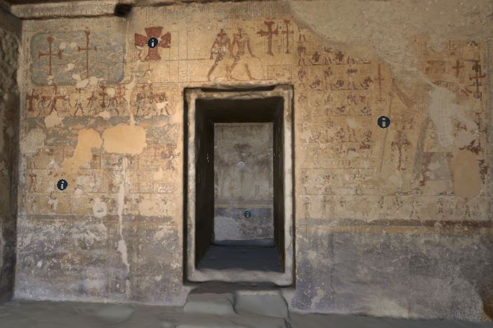 Navega por el interior de la tumba de Dyehutyhotep en Deir el-Bersha