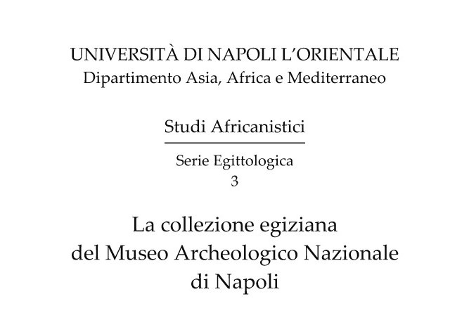 Pdf: La collezione egiziana del Museo Archeologico Nazionale di Napoli