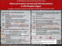 Seminario en Sevilla - "State and estates: formal and informal powers in Old Kingdom Egypt"